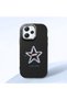 Redmi 12 4G/5G Compatible Shock-Absorbent Camera Protected Black Silicone Case Star Pattern