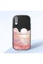 Samsung Galaxy A50/A50S/A30S Compatible Shock Absorbent Camera Protected Black Silicone Case Sunrise at Sea