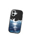 iPhone 17 Compatible Shock-Absorbing Black Silicone Case with Camera Protection the Moon Rising from the Sea - 3