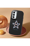 Samsung Galaxy A25 Compatible Shock-Absorbing Black Silicone Case with Camera Protection Star Pattern - 2