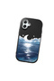 Samsung Galaxy A07 4g Compatible Shock-Absorbing Camera Protected Black Silicone Case Moon Rising from the Sea - 3