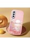Pink Silicone Case Compatible with Samsung Galaxy S21 Fe Shock Absorbing Camera Protection Sun Rise over the Sea - 3