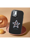 Samsung Galaxy A21S Compatible Shock-Absorbing Black Silicone Case with Camera Protection Star Pattern - 2