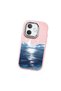 Pink Silicone Case for Oppo A5 Pro 4G/5G Compatible with Shock Absorbing Camera Protection the Moon Rising from the Sea - 3
