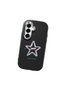 Samsung Galaxy S25 Plus Compatible Shock-Absorbing Black Silicone Case with Camera Protection Star Pattern - 3