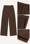 Girls' Pants School and Casual Gabardine Wide Cut Trousers 6-14 Years - 3