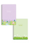 A5 Spiral Cardboard Cover Set of 2 School Notebooks 80 Sheets – 1 Lined + 1 Squared, with Lesson Schedule - 2