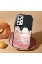 Samsung Galaxy A33 Compatible Shock-Absorbent Camera Protected Black Silicone Case Sunrise at Sea - 2