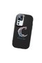 Mi 12t Compatible Shock-Absorbing Camera Protected Black Silicone Case Moon and Star Pattern - 3