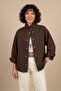 Oversize Shirt Jacket with Stitched Collar Per5131