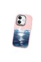 Pink Silicone Case Compatible with Oppo A3/A3X 4G/5G Shock Absorbing Camera Protected Moon Rising from the Sea - 3