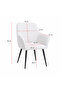 White Color Fabric Chair - 3