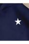 Girl's Hooded Star Printed Navy Blue Sweatshirt - 2