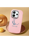 Redmi Note 14 4g Compatible Shock-Absorbing Camera Protected Pink Silicone Case Moon and Star Pattern - 3
