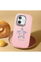 Oppo A5 Pro 4G/5G Compatible Shock Absorbing Camera Protected Pink Silicone Case Star Pattern - 2