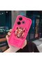 Redmi 13/13X Compatible Pink Red Silicone Lion King and Butterfly Pattern Case Shockproof Camera Protection - 3