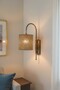 Ratta Wicker Textured Rustic Modern Beige Sconce - 3