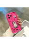 حافظة متوافقة مع هاتف iPhone 11 Pro Max مصنوعة من السيليكون باللون الأحمر الوردي ونمط القطط ومضادة للصدمات لحماية الكاميرا - 4