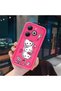 Infinix Smart 8/8 Pro Compatible Pink Red Silicone Strawberry Kitty Pattern Case Shockproof Camera Protection - 3