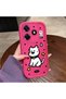 Tecno Spark 10 Pro Compatible Pink Red Silicone Dotted Dog Pattern Case Shockproof Camera Protection