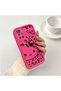 Redmi 10 4g Compatible Pink Red Silicone Leopard Pattern Kitty Case Shockproof Camera Protection - 2