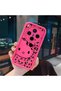 Vivo X300 Compatible Pink Red Silicone Leopard Pattern Kitty Case Shockproof Camera Protection - 3