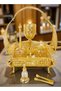 Bakhoor Luxurious Gold Metal Incense Burner Set Premium Oud Holder Best for Home Fragrance a