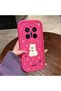 Vivo X200 Pro Compatible Pink Red Silicone Rose Dog Pattern Case Shockproof Camera Protection