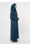Rizqé Azure Serenity Deep Teal Minimalist Modest Structured Abaya - 2