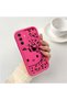 Samsung Galaxy A17/A26 Compatible Pink Red Silicone Leopard Pattern Kitty Case Shockproof Camera Protection - 2