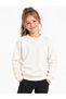 Unisex Children's Ecru Zero-Collar Sweatshirt 100% Cotton 3-Ply Fabric Without Shedding (4-Season) - 2