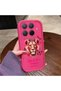 Mi 15t Pro Compatible Pink Red Silicone Lion King and Butterfly Pattern Case Shockproof Camera Protection