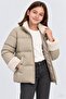 Girl's Stand Collar Plush Detailed Puffer Coat - 2