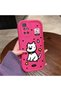 Redmi 10 4g Compatible Pink Red Silicone Dotted Dog Pattern Case Shockproof Camera Protection