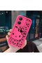 Poco C65 Compatible Pink Red Silicone Leopard Pattern Kitty Case Shockproof Camera Protection - 3