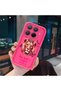 Mi 15t Pro Compatible Pink Red Silicone Lion King and Butterfly Pattern Case Shockproof Camera Protection - 3
