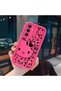 Samsung Galaxy S25 Compatible Pink Red Silicone Leopard Pattern Kitty Case Shockproof Camera Protection - 3