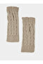 Grey Cable Knit Leg Warmers - 3