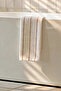100% Cotton Waffle Pike Bathrobe and Head Towel Set 2-Piece Bath Set Ecru - Beige Striped - 5