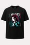 Oversize Tanjiro Water Breath Turquoise Demon Slayer Printed T-Shirt
