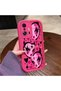 Mi 11T/Mi 11t Pro Compatible Pink Red Silicone Heart Mask Pattern Case Shockproof Camera Protection