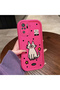 Poco M5S Compatible Pink Red Silicone Dotted Cat Pattern Case Shockproof Camera Protection