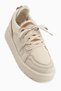 Reni Beige Suede Mesh Detailed Thick Sole Women's Casual Shoes