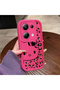 Poco M6 Pro 4g Compatible Pink Red Silicone Leopard Pattern Kitty Case Shockproof Camera Protection