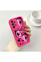 Samsung Galaxy A23 4G/5G Compatible Pink Red Silicone Heart Mask Pattern Case Shockproof Camera Protection - 2
