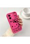 Vivo Y28 4g Compatible Pink Red Silicone Leopard Pattern Kitty Case Shockproof Camera Protection - 2