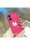 Poco X7 Pro Compatible Pink Red Silicone Cherry Kitty Pattern Case Shockproof Camera Protection - 4