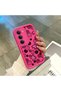 Redmi 15 5G/4G Compatible Pink Red Silicone Flower and Butterfly Pattern Case Shockproof Camera Protection - 4