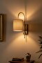 Novella Beige Fabric Textured Antique Retro Sconce - 5