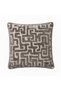 "Vela" Patterned Throw Pillow Cover - 45X45 - Mink